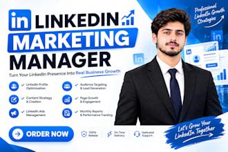 be expert linkedin marketing manager and content creator
