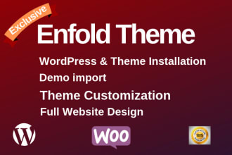 create wordpress website by enfold theme and landing pages, fix issues