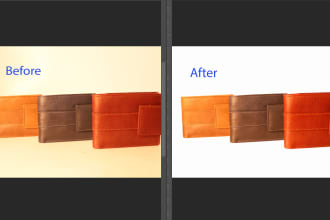 change background, product or skin retouching, editing