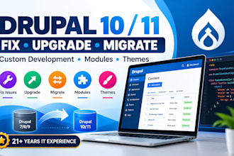 fix, upgrade, migrate or develop your drupal 10 or 11 website