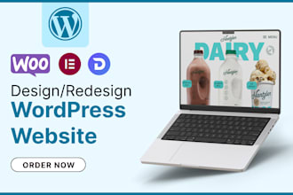 build a futuristic modern responsive wordpress website