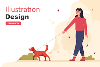 create flat vector illustration or cartoon character