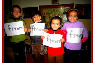 take pics of small childs holding ur message/birthday wish in cute funny stlye