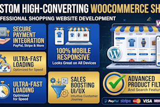 build a high converting woocommerce online store or shopping website
