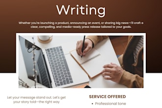 do professional press release writing