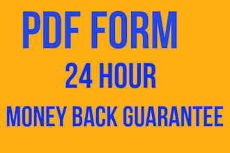 creat fillable pdf design and pdf form