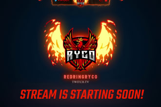 make animated twitch starting soon and overlays