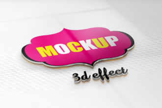 make 20 realistic awesome 3d logo mockup