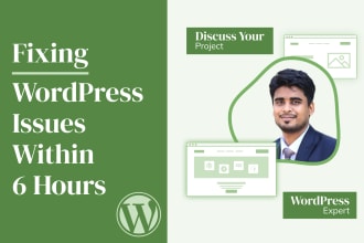 fix any wordpress issues or errors within 6 hours