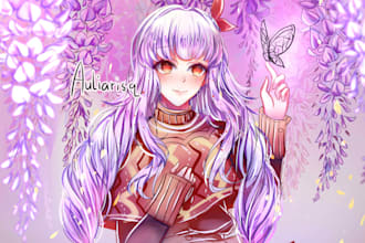draw an amazing anime art for you