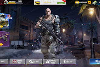 design amazing game UI UX gui hud for consoles PC and mobile games