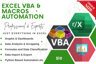 do excel vba macros, formula and spreadsheet automation