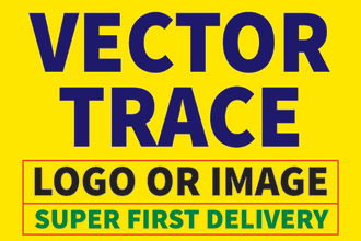perfectly trace logo or image in vector drawing