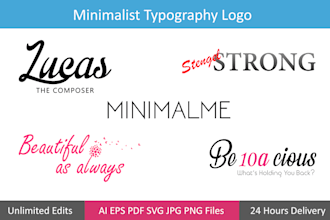 design minimalist typography logo