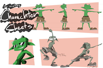 do a character turn around and moving sheets