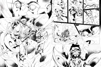draw professional comic book pages
