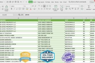 do quick web research, data extraction, and all excel work