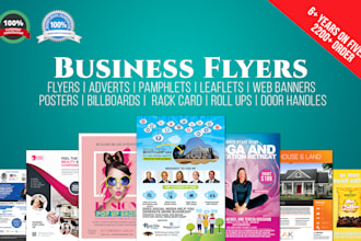 design flyer, brochure, banner advertise etc
