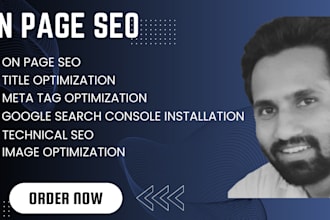 optimize on page SEO, title, meta description, htags, gsc installation