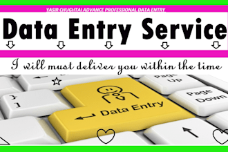 do fast and accurate data entry for all projects