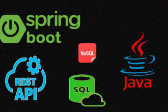 develop rest service , microservices in java and spring boot