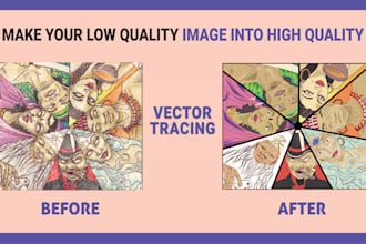 do adobe illustrator work, logo editing, vector tracing, art