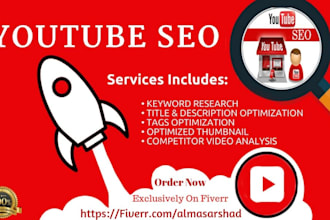do youtube SEO to increase video ranking