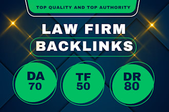 build 100 quality law firm or lawyer SEO backlinks