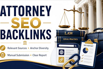 build niche relevant SEO backlinks for law firms and lawyers