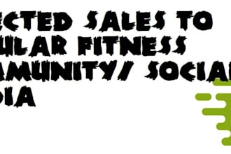 share your Fitness or Health Care Product with a fitness community and get you noticed by 10K targeted people