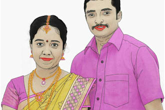 do ur marriage photo convert embroidery file