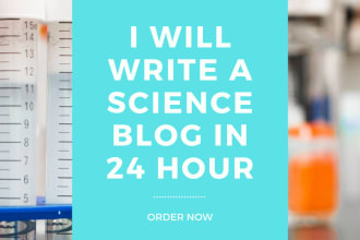 write a science blog in 24 hours