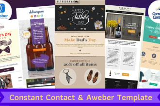 design responsive constant contact, aweber, email template