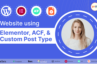 create a website using elementor, acf and custom post type