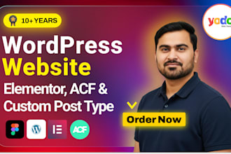 create a website using elementor, acf and custom post type