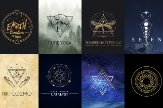 do custom sacred geometry, mystical, spiritual logo design