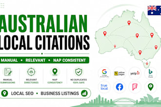 build 100 high quality australian local citations manually