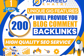 250 blog comment high da contextual SEO backlinks dofollow