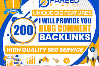 provide you blog comment backlinks, high quality seo service