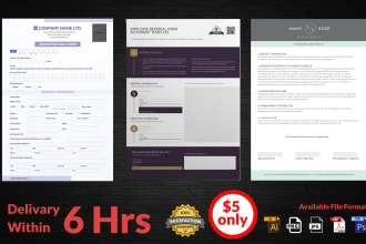design membership and registration form, fillable pdf form