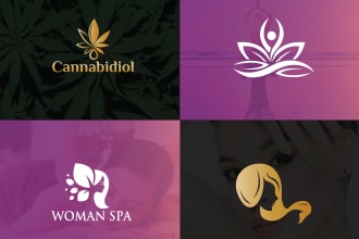 do spa yoga beauty cosmetic hair salon logo design