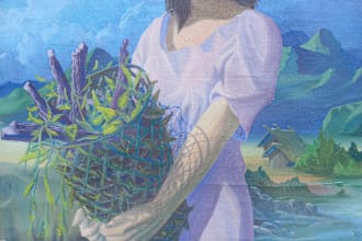 create or replicate oil and acrylic painting on canvas