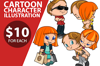illustrate cartoon for storybook, children book and art