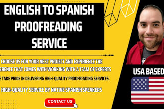 proofread and edit spanish text and documents