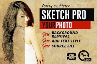edit your photo into a professional sketch