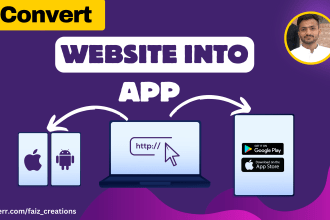 convert website to android and ios pwa app with webview publishing on app store