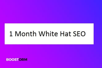 do 1 month white hat SEO for your website or blog