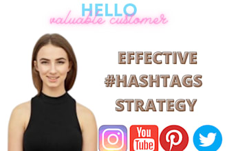 research instagram, amazon, youtube, pinterest, tiktok hashtags