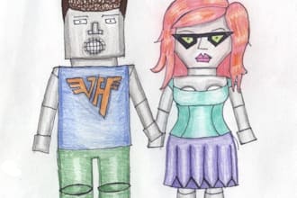 draw you as a robot