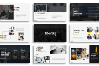 design an investor pitch deck or powerpoint presentation